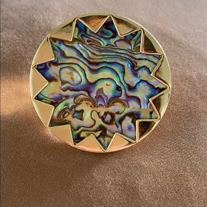 House of Harlow 1960 Gold Abalone Starburst Ring